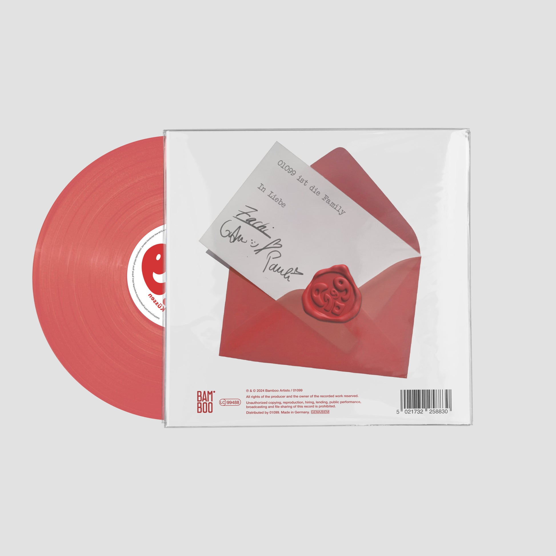 01099 - Küssen rot transparent - Colored Vinyl