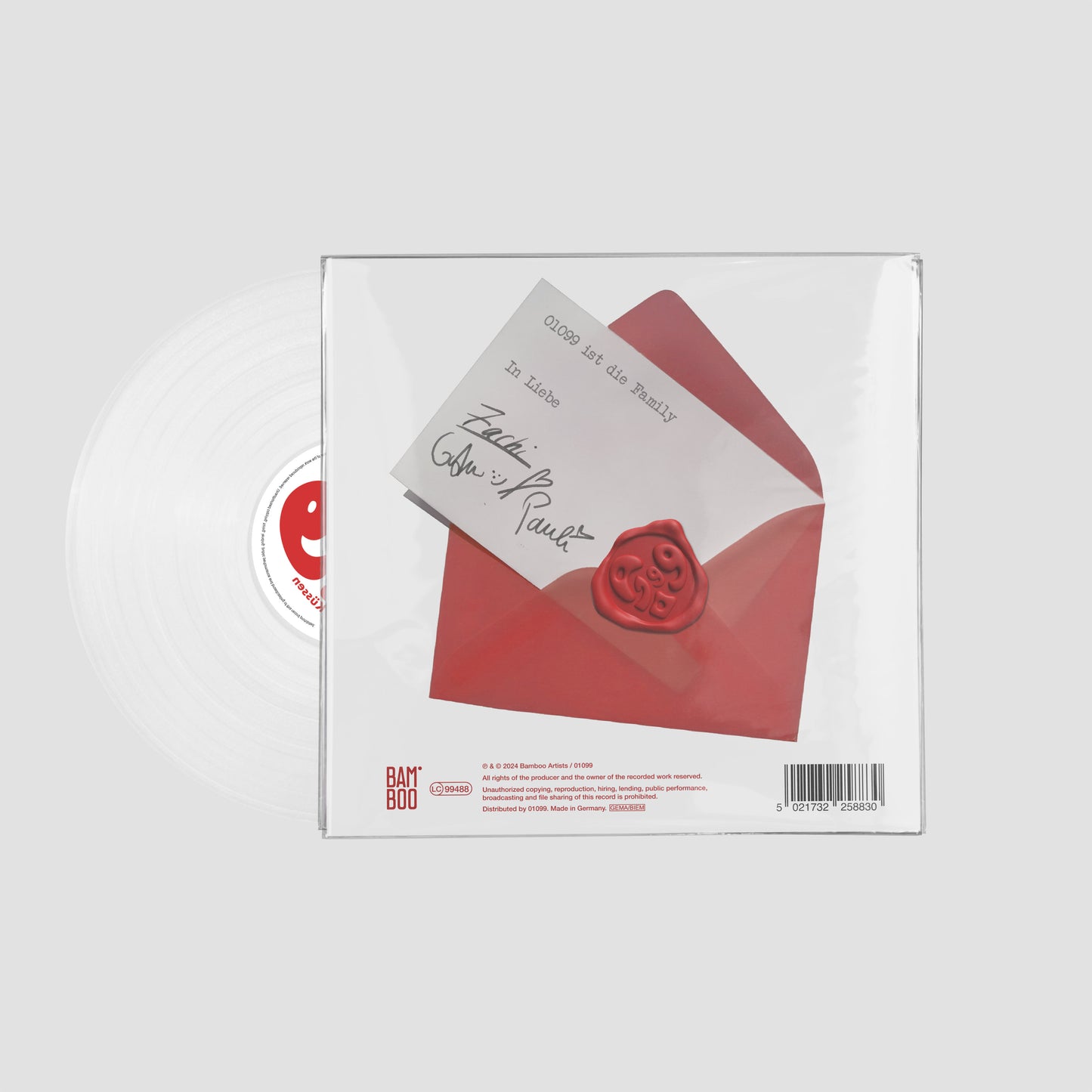 01099 - Küssen weiß transparent - Colored Vinyl